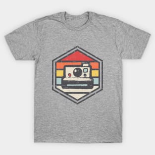 Retro Badge Polaroid Camera Light T-Shirt T-Shirt